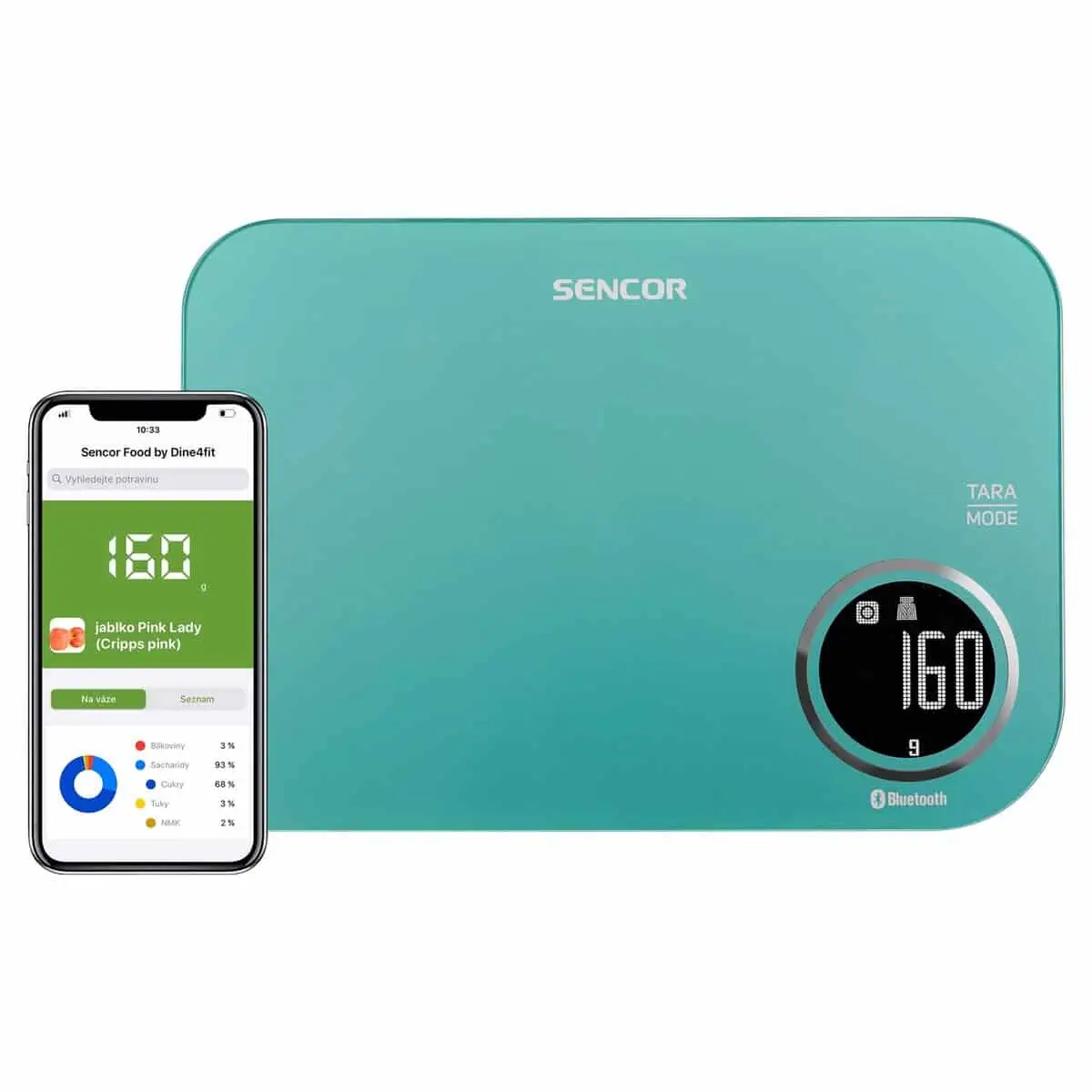 ترازوی آشپزخانه سنکور Sencor SKS 7071GR — تصویر ۲