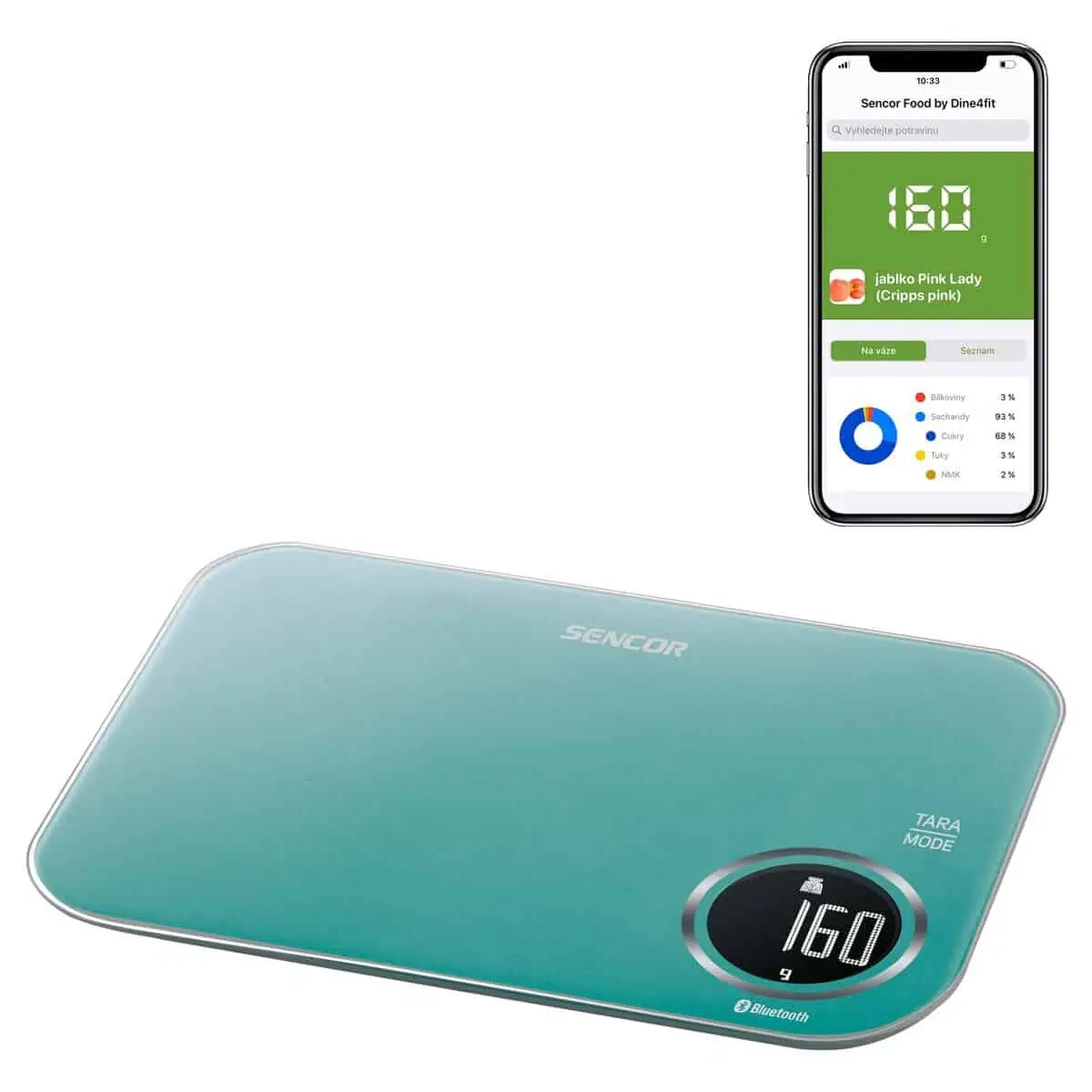 ترازوی آشپزخانه سنکور Sencor SKS 7071GR — تصویر ۵