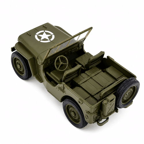 ماکت ماشین فلزی جیپ ویلیز Jeep Willys کلاسیک — تصویر ۳