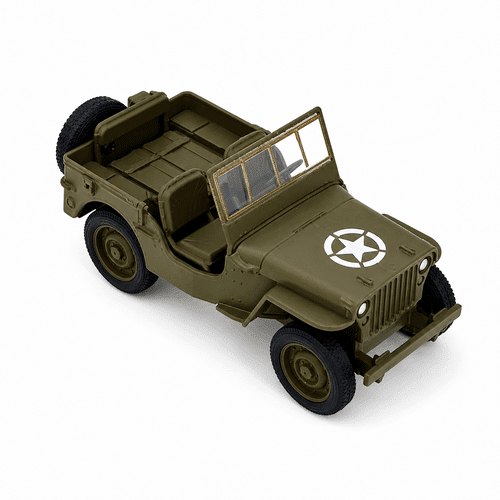 ماکت ماشین فلزی جیپ ویلیز Jeep Willys کلاسیک — تصویر ۲