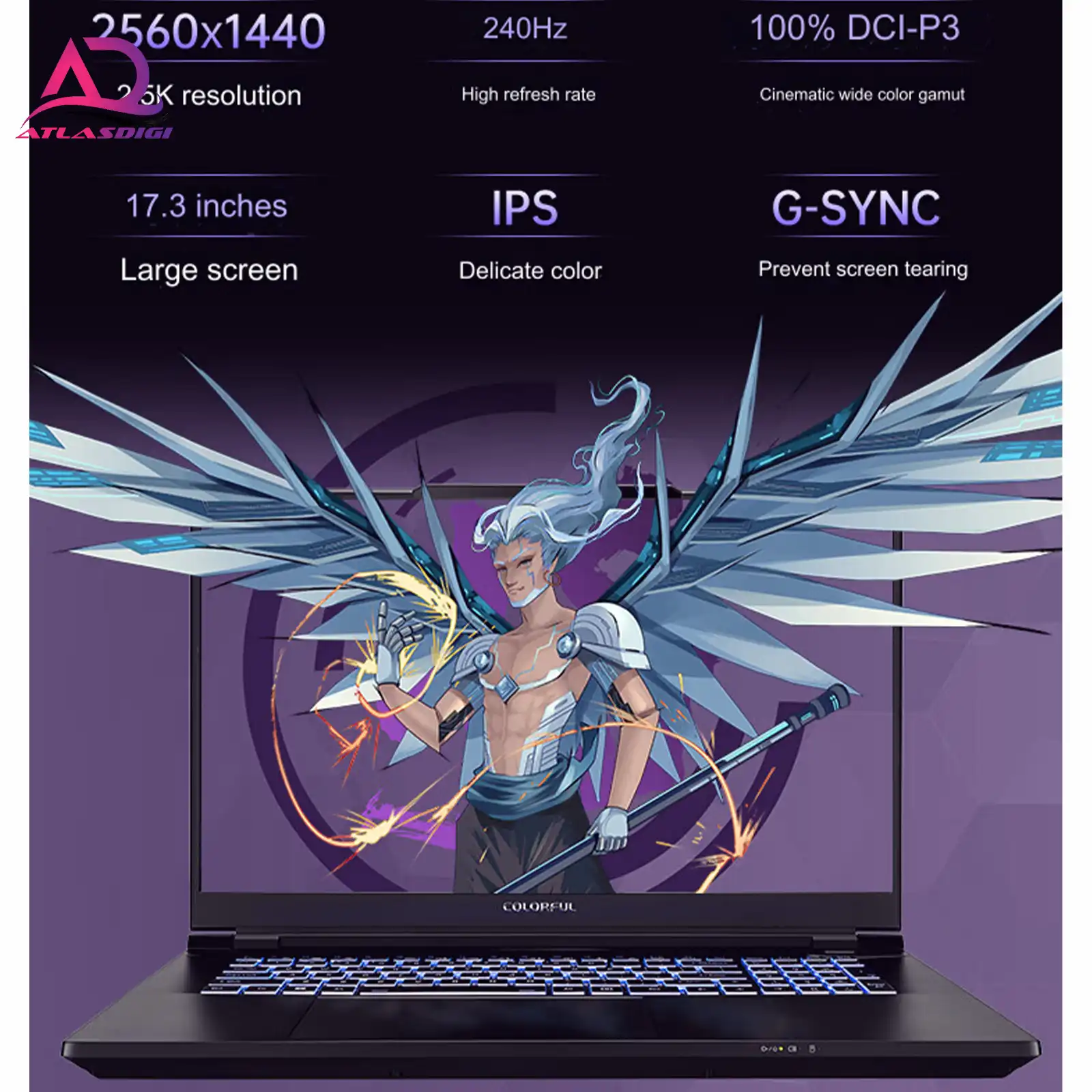 لپ تاپ گیمینگ کالرفول مدل COLORFUL Star X17Pro i9-14900HX RTX4080 32GB 1TB 240HZ — تصویر ۶