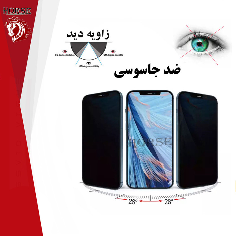 محافظ صفحه نمایش حریم شخصی هورس مدل PFH مناسب برای گوشی موبایل شیائومی Poco M5 — تصویر ۵