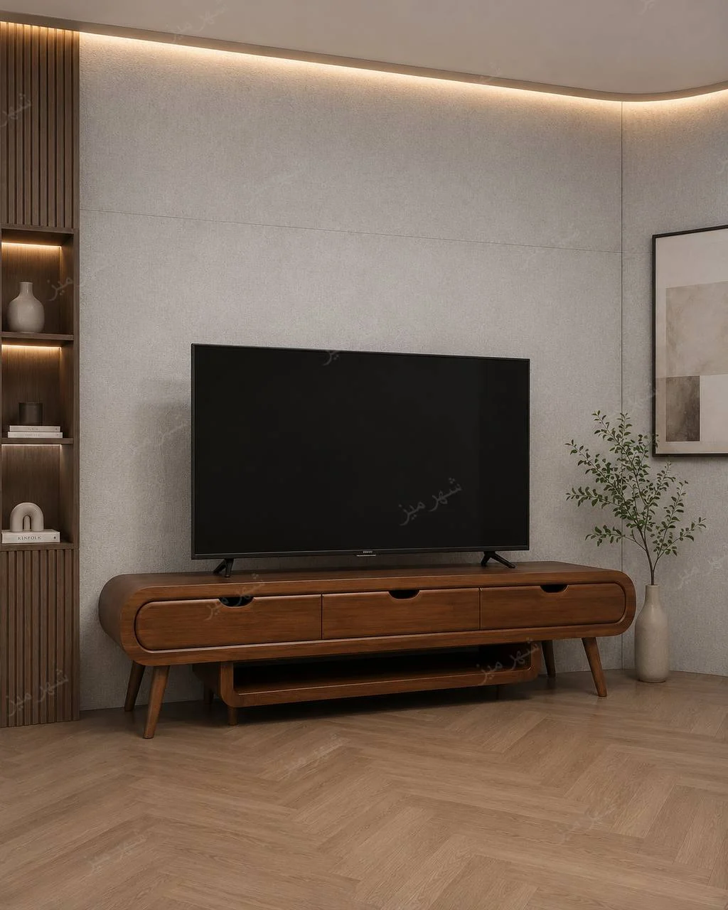 میز تلویزیون مدل ناژین گردویی