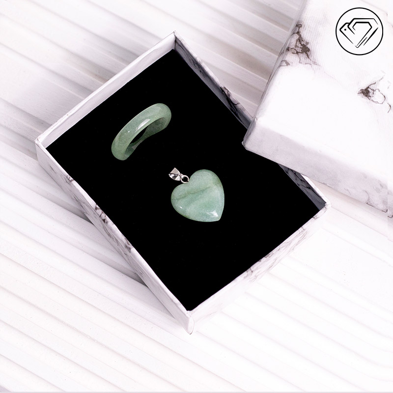 گردن آویز و حلقه اونتورین طبیعی مدل GA-2301 — تصویر ۲