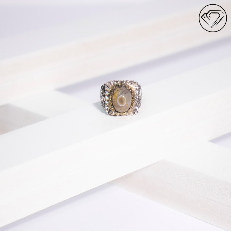 انگشتر باباقوری تک چشم طرح پرنده مدل GA-1062 — تصویر ۲
