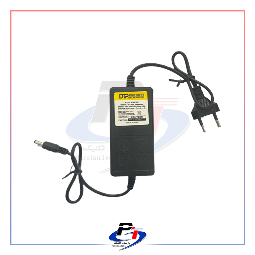 آداپتور دوربین 12 ولت 2 آمپر دی آی پی DIP 12V-2A — تصویر ۲