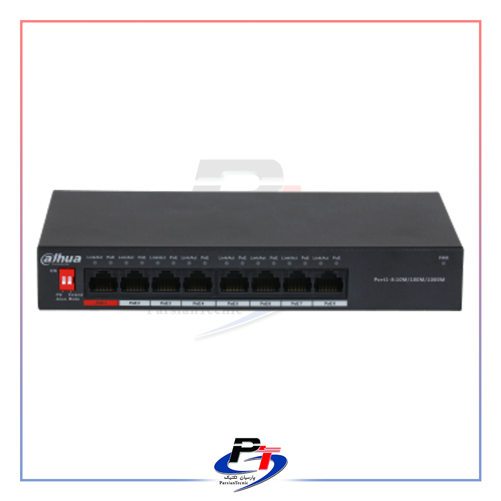 سوئیچ داهوا Dahua DH-PFS3008-8ET-60 — تصویر ۲