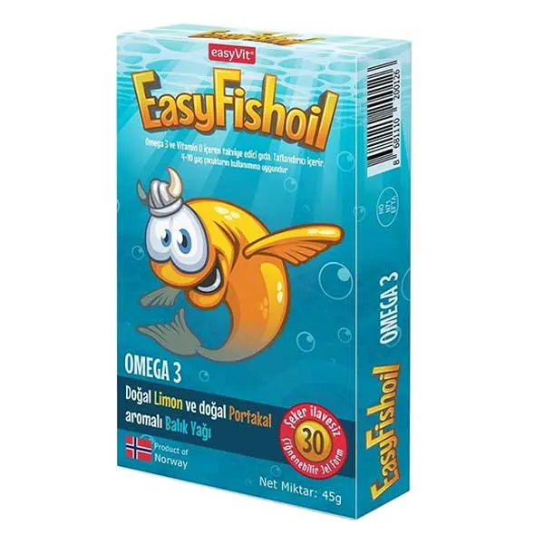 پاستیل جویدنی روغن ماهی ایزی فیش اویل حجم 45 گرم — تصویر ۲