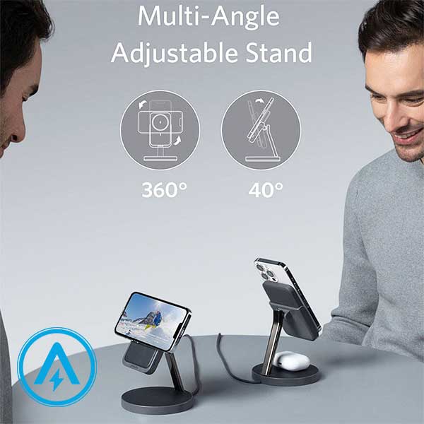 شارژر وایرلس و هولدر انکر مدل Anker B25A7211 — تصویر ۸