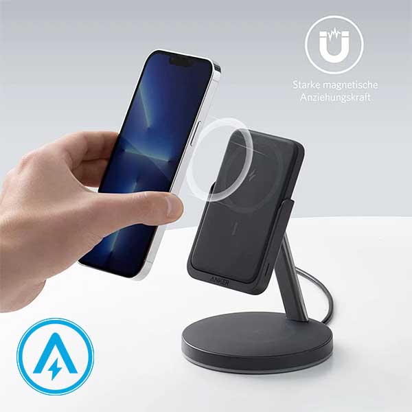 شارژر وایرلس و هولدر انکر مدل Anker B25A7211 — تصویر ۵
