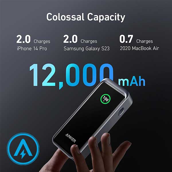 پاوربانک 130 وات 12000 میلی آمپر انکر مدل Anker Prime A1335 — تصویر ۵