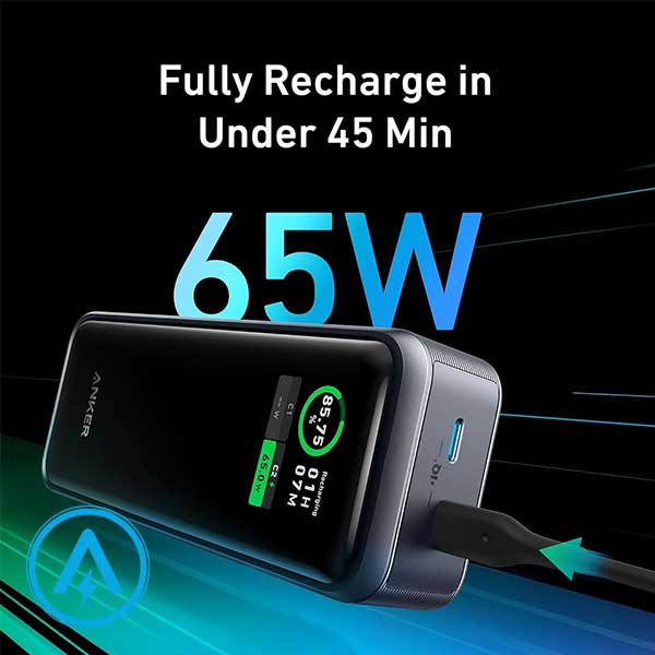 پاوربانک 130 وات 12000 میلی آمپر انکر مدل Anker Prime A1335 — تصویر ۶