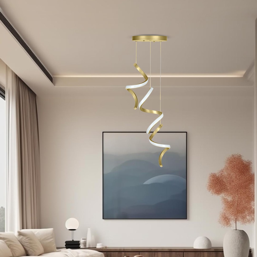 لوستر مدرن سه شعله چشمه نور کد L6364/3 — تصویر ۸