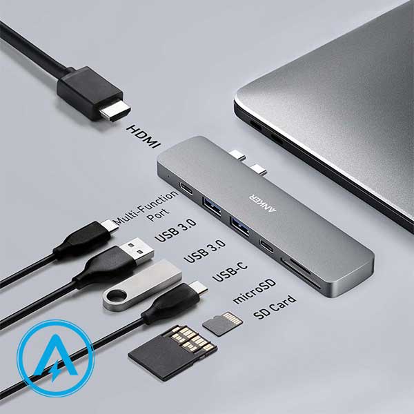 هاب 7 پورت انکر مدل Anker Hub A8371 for MacBook — تصویر ۳