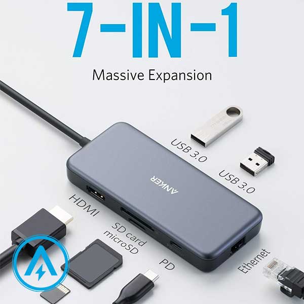 هاب 7 پورت انکر مدل Anker Hub A8352 for MacBook — تصویر ۷