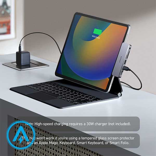 هاب 6 پورت USB-C انکر مدل Anker 541 Hub A8363 for iPads — تصویر ۸