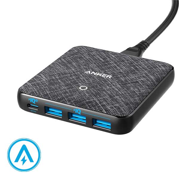 شارژر رومیزی 4 پورت 65 وات انکر مدل Anker A2045 — تصویر ۳