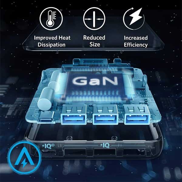 شارژر رومیزی 4 پورت 65 وات انکر مدل Anker A2045 — تصویر ۸
