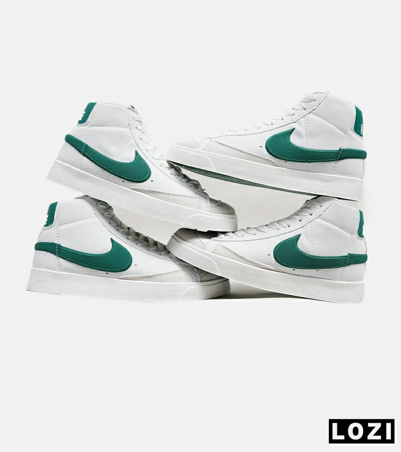 کتانی نایک Blazer Mid 77 ساقدار سفید سبز مردانه و زنانه | مدل 5670 — تصویر ۴