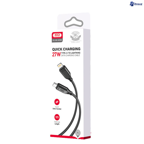کابل شارژ 27 وات آیفون تایپ سی به لایتنینگ ایکس او x0-nb-q236a