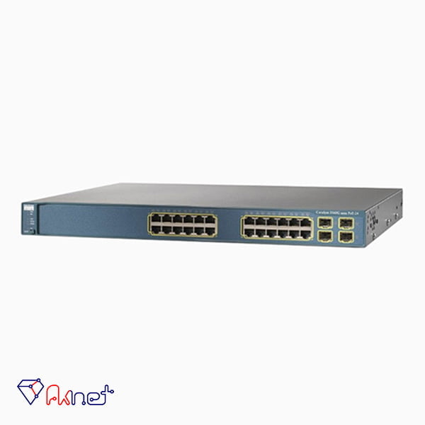 سوئیچ گیگابایت 24 پورت poe سیسکو Cisco WS-C3560G-24PS-S — تصویر ۳