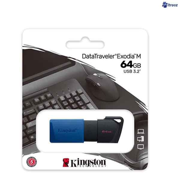 فلش 64 گیگ کینگستون مدل kingston Exodia M usb3.2