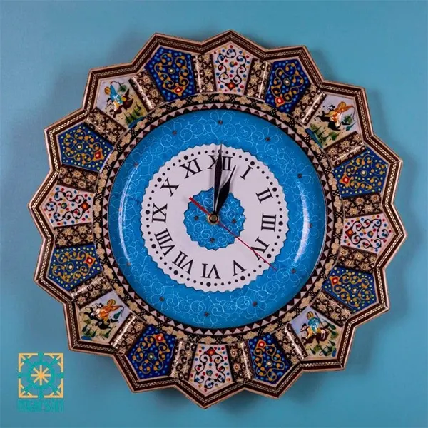 ساعت دیواری خاتم کاری کد 45