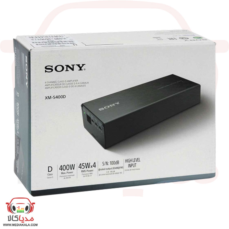 آمپلی فایر خودرو سونی مدل XM-S400D | کیفیت صدای بی‌نظیر و توان 400 وات — تصویر ۴