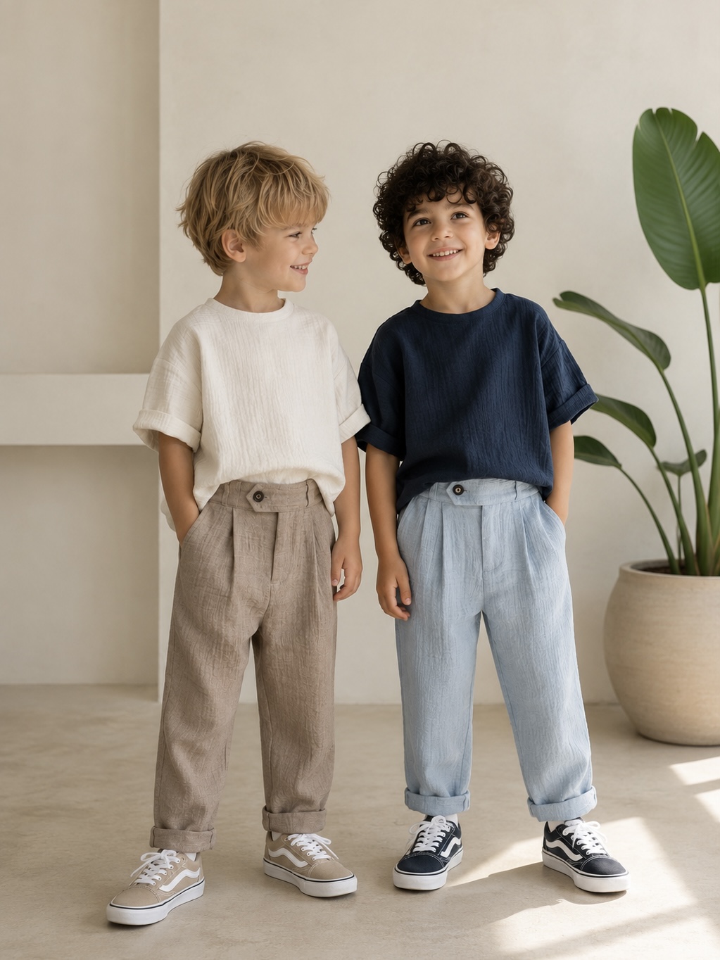 ست پینترسی کژوال یقه گرد