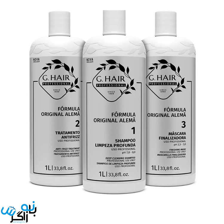 کراتین جی هیر سفید G.HAIR ANTIFRIZZ 1L — تصویر ۴