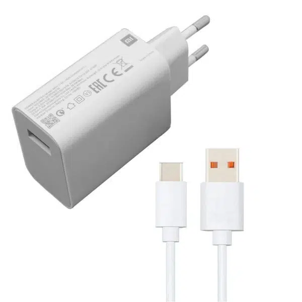 شارژر دیواری شیائومی مدل 27 وات به همراه کابل تبدیل usb-C