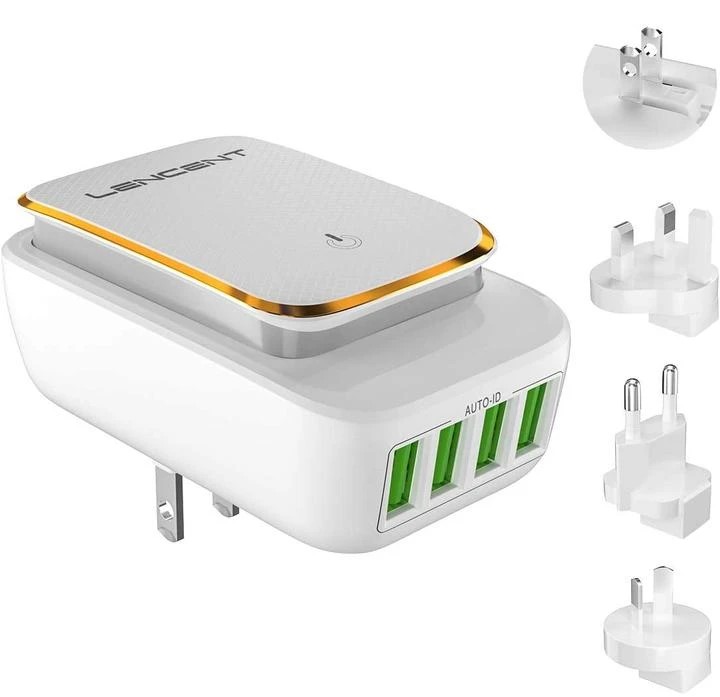 شارژر دیواری و چراغ خواب الدینیو با کابلMicroUsb مدل A4405 — تصویر ۷