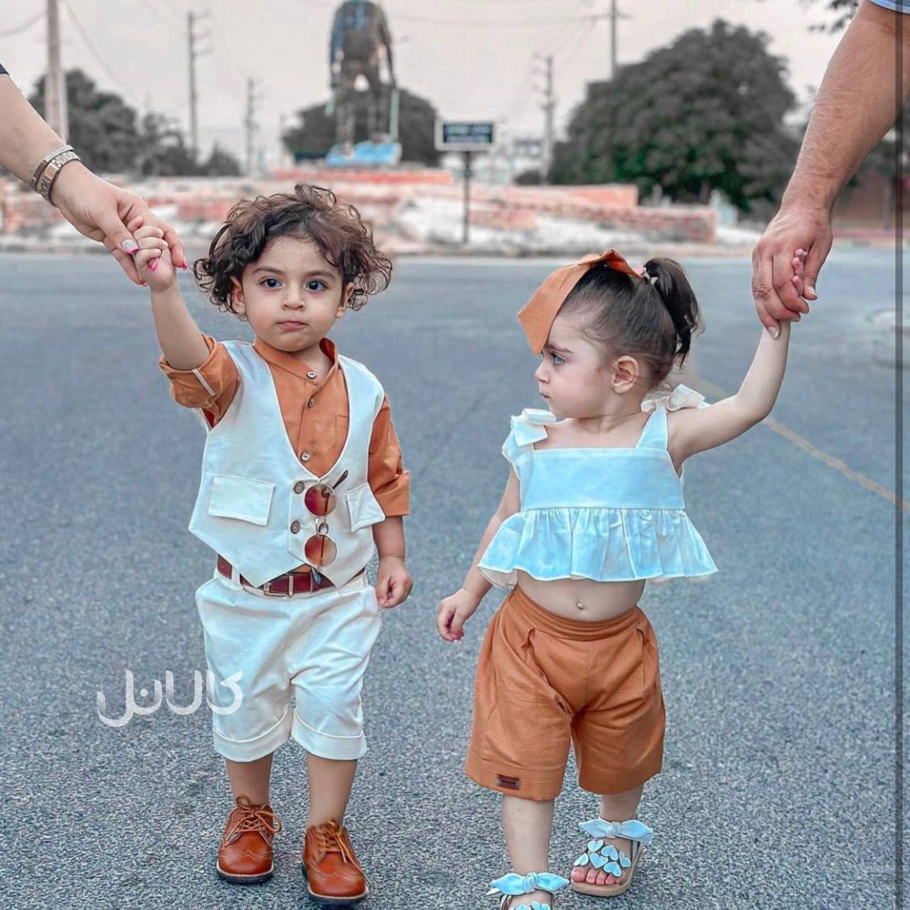 ست کراپ و شلوارک بچگانه طرح آوین — تصویر ۷