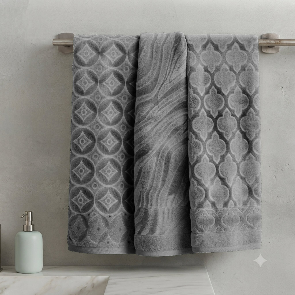 حوله دستی 40×80 طوسی روشن تبریز
