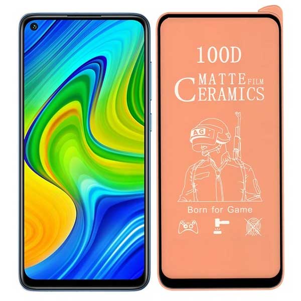 محافظ صفحه نمایش سرامیکی مات full cover Xiaomi redmi note 9
