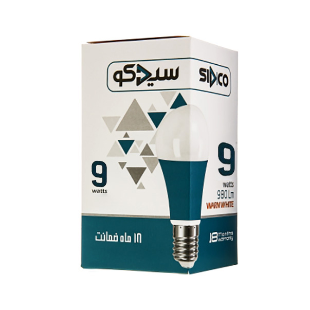 لامپ LED حبابی 9 وات سیدکو — تصویر ۵