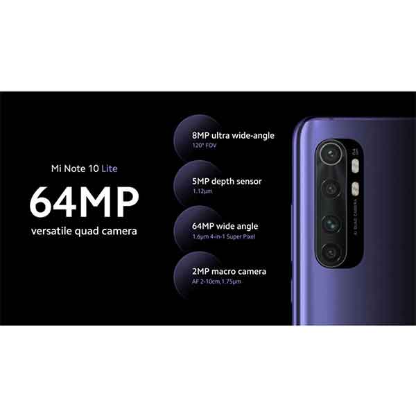 گوشی موبایل شیائومی مدل Mi Note 10 Lite دو سیم کارت ظرفیت ۱۲۸گیگابایت با ۸گیگابایت رم — تصویر ۵
