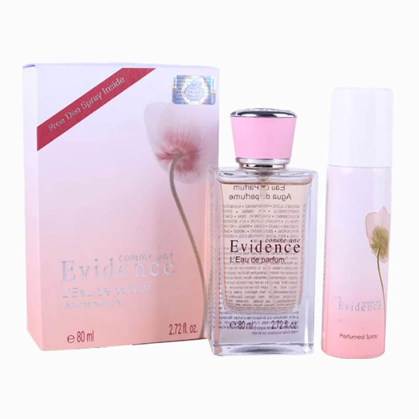ادکلن زنانه اویدنس + اسپری برند فرگرنس ورد| Fragrance world Evidence