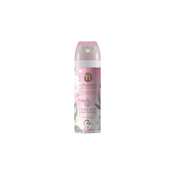 اسپری خوشبو کننده بدن زنانه مدیا مدل versace bright crystal حجم 200 میلی لیتر