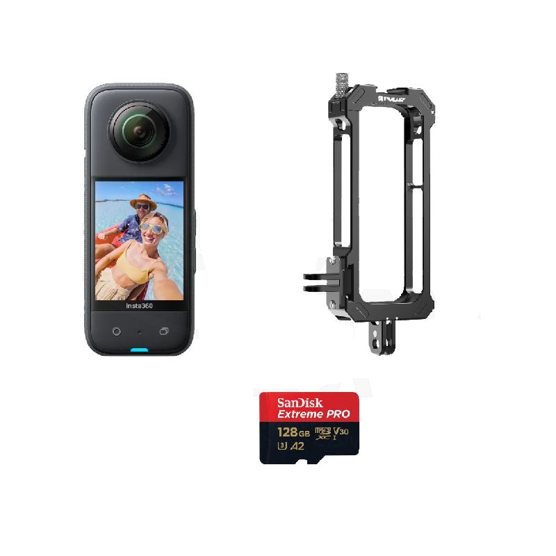 کیت محافظ دوربین Insta360 X3 360° Camera Metal Protective Cage Rig kit — تصویر ۲