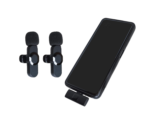 میکروفن یقه ای بی سیم دو کاربره مدل F4 — تصویر ۶
