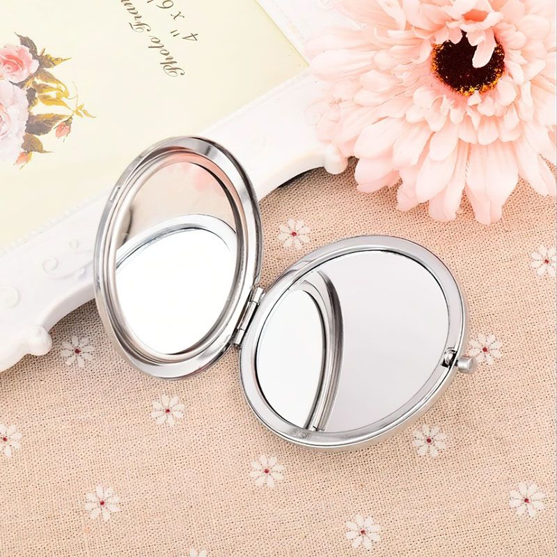 آینه آرایش کریستالی کامپکت رنگ بنفش — تصویر ۴