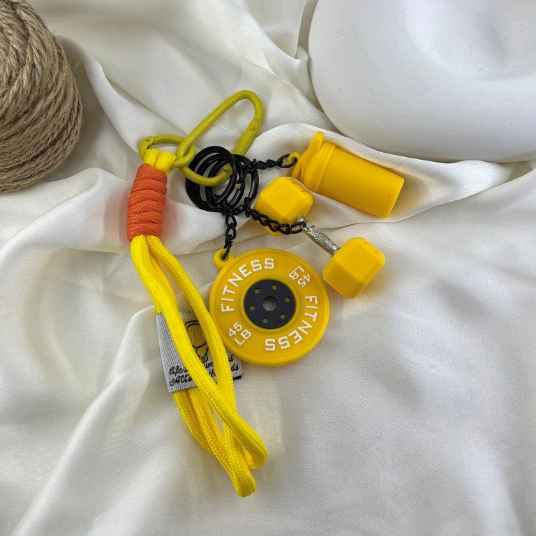 آویز کیف چارم بگ جاکلیدی مدل ماگ دمبل وزنه کد J4184 — تصویر ۳