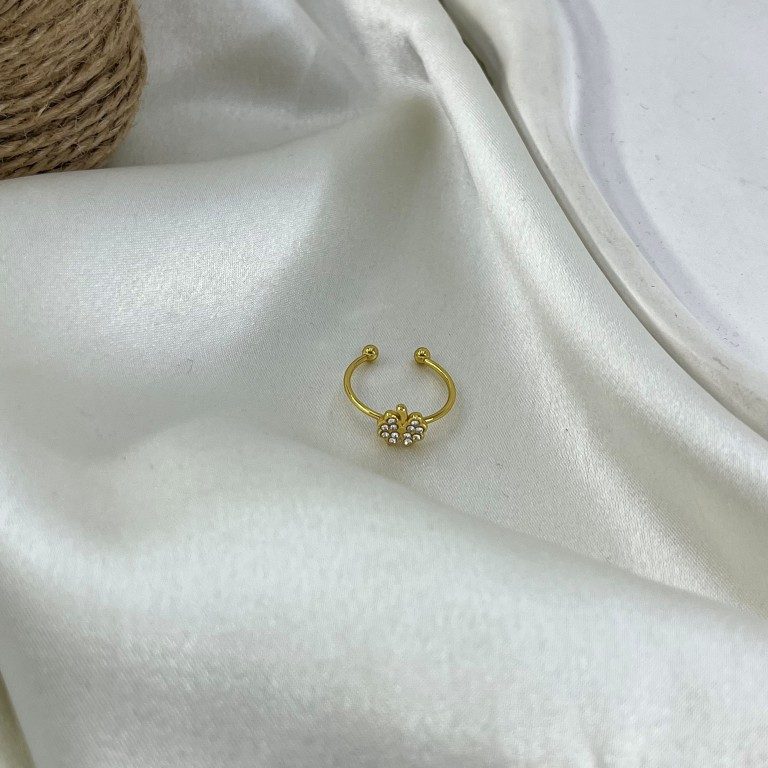 انگشتر پا و بند انگشتی زنانه مدل گل کد A4604 — تصویر ۳