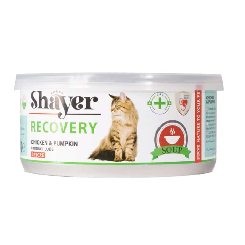 کنسرو غذای گربه شایر مدل ریکاوری Recovery طعم مرغ و کدو حلوایی وزن ۲۰۰ گرم