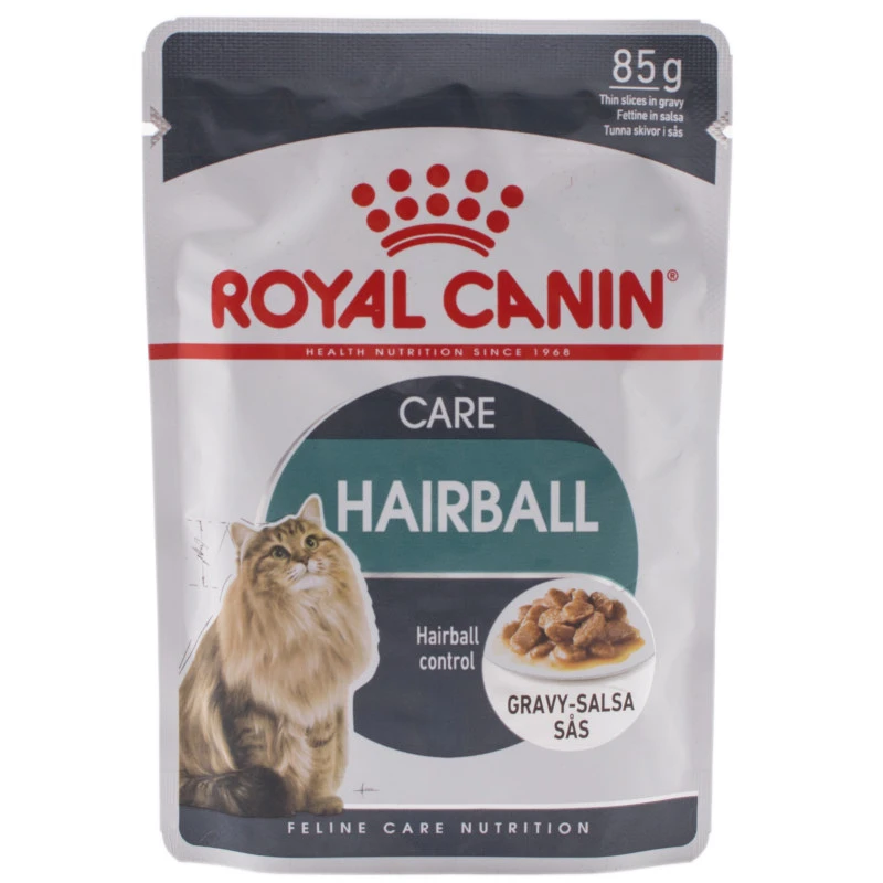 پوچ گربه بالغ رویال کنین مدل Hairball Gravy وزن 85 گرم — تصویر ۳