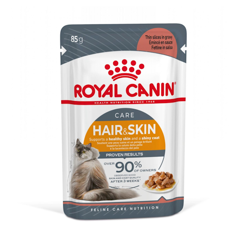 غذای پوچ گربه رویال کنین مدل هیر اند اسکین Hair & Skin وزن 85 گرم — تصویر ۲