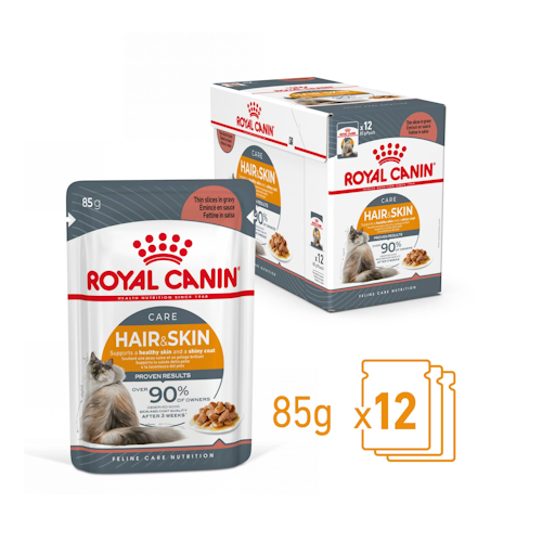 غذای پوچ گربه رویال کنین مدل هیر اند اسکین Hair & Skin وزن 85 گرم — تصویر ۸