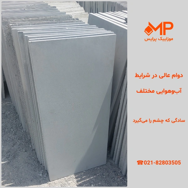 بتن اکسپوز طرح چرمی ساده 50×100 — تصویر ۳