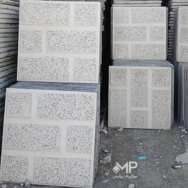 موزاییک طرح آجرنما 40✕40 گرانیتی سیمان سفید — تصویر ۳
